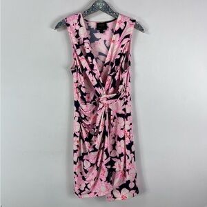 JB BY JULIE BROWN Jersey Floral Sleeveless Twist Front Dress Size Large